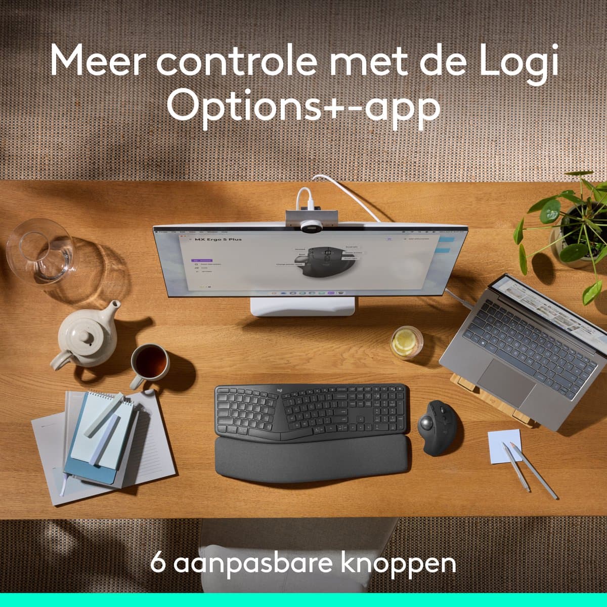 Logitech MX Ergo S - Draadloze Muis - Ergonomisch - Bluetooth - Graphite thumbnail 8