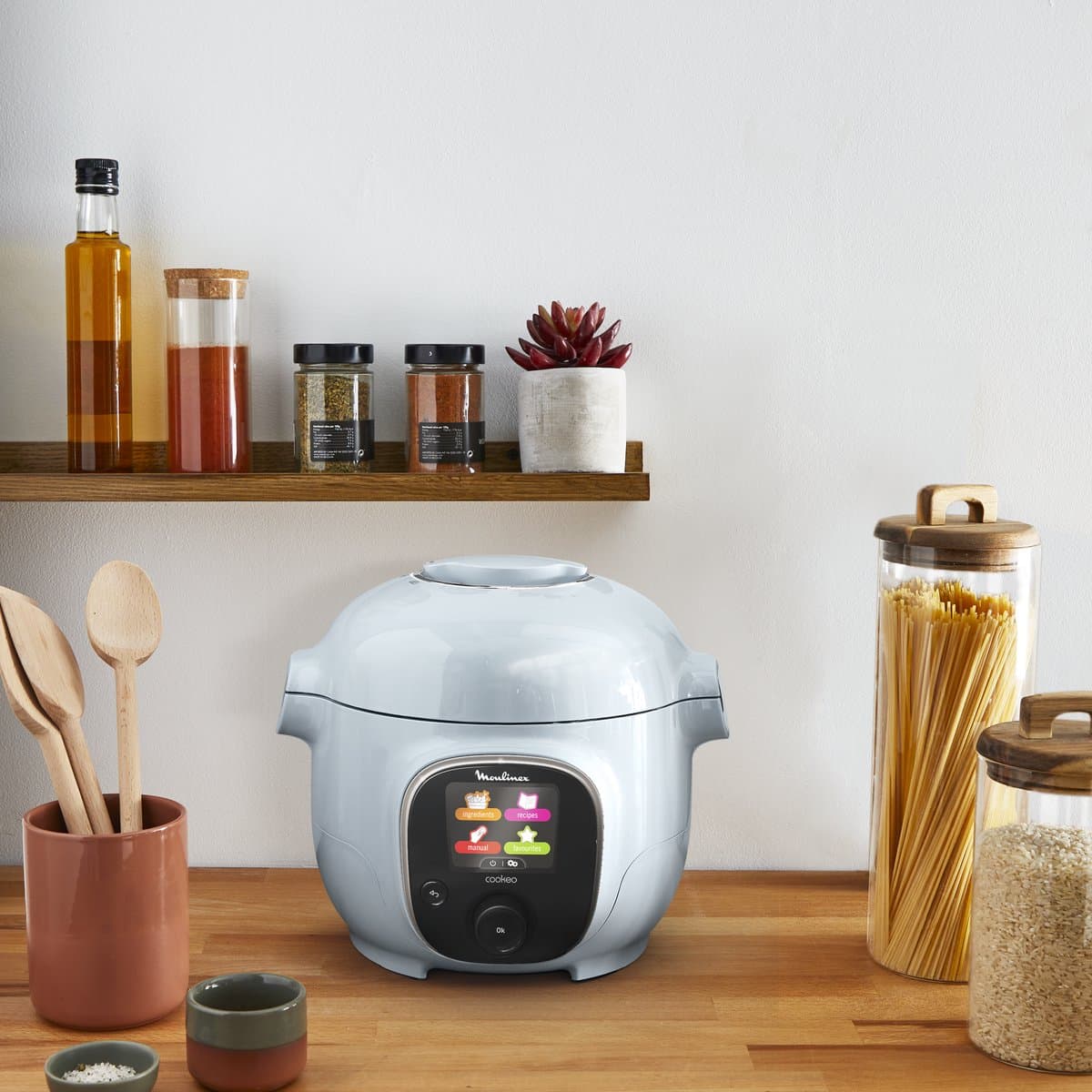Moulinex Cookeo Mini CE880410 - Multicooker - 6 programma's - 150 recepten - 3L - Lichtblauw thumbnail 6