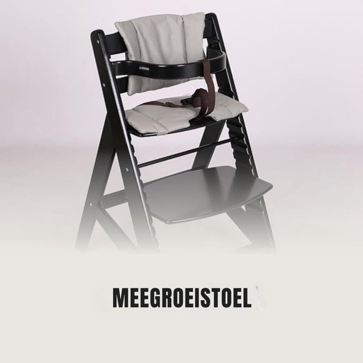 Zylo® Kinder Eetstoel - Baby Eetstoel - Kinderstoel Baby - 48x58x80 - Zwart thumbnail 2