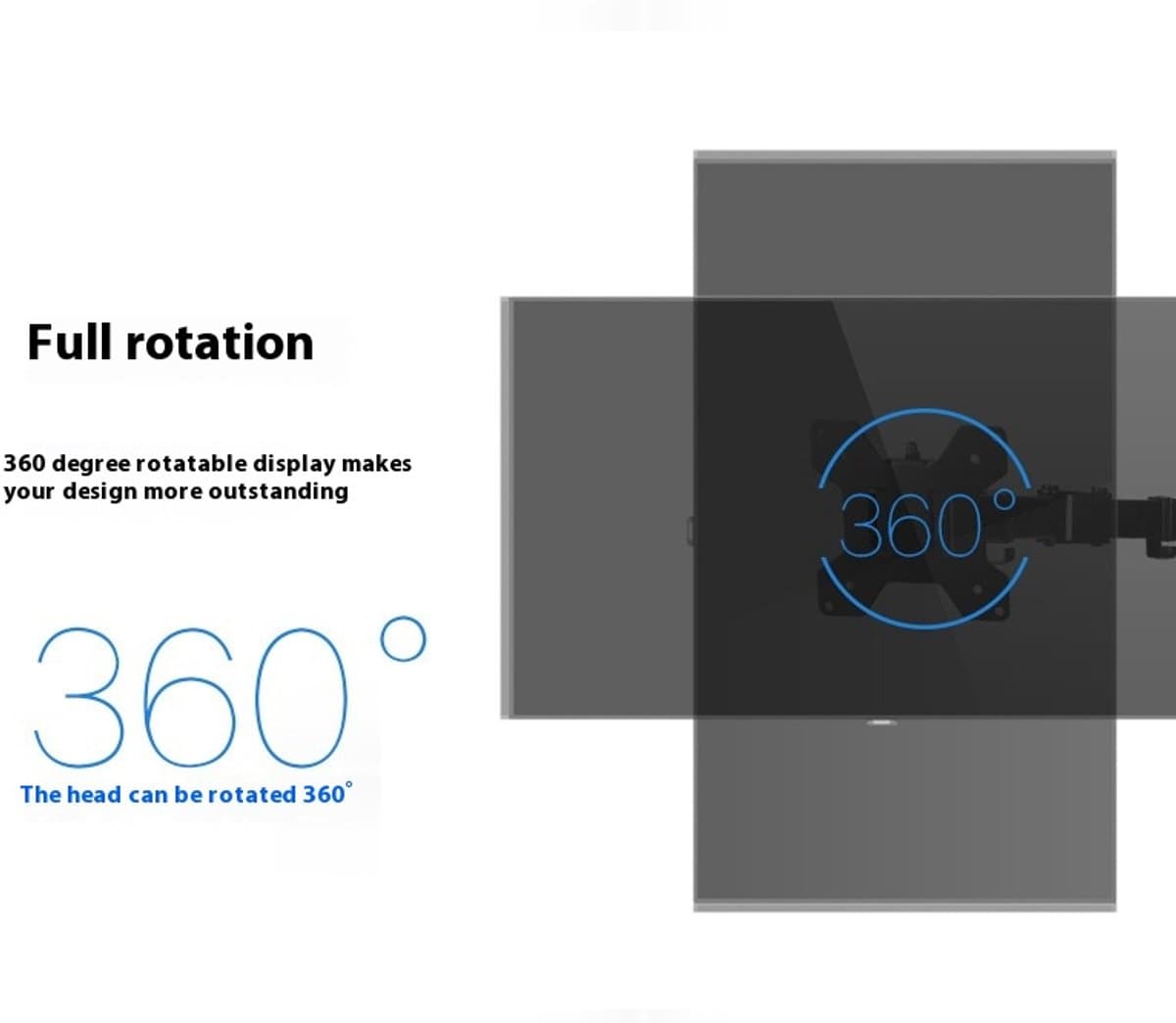 Dubbele Arm Monitorbeugel, 360° draaibaar, Verstelbare Hoogte voor 10-30 Inch Monitoren, Ergonomisch Ontwerp voor Werk en Spellen thumbnail 6