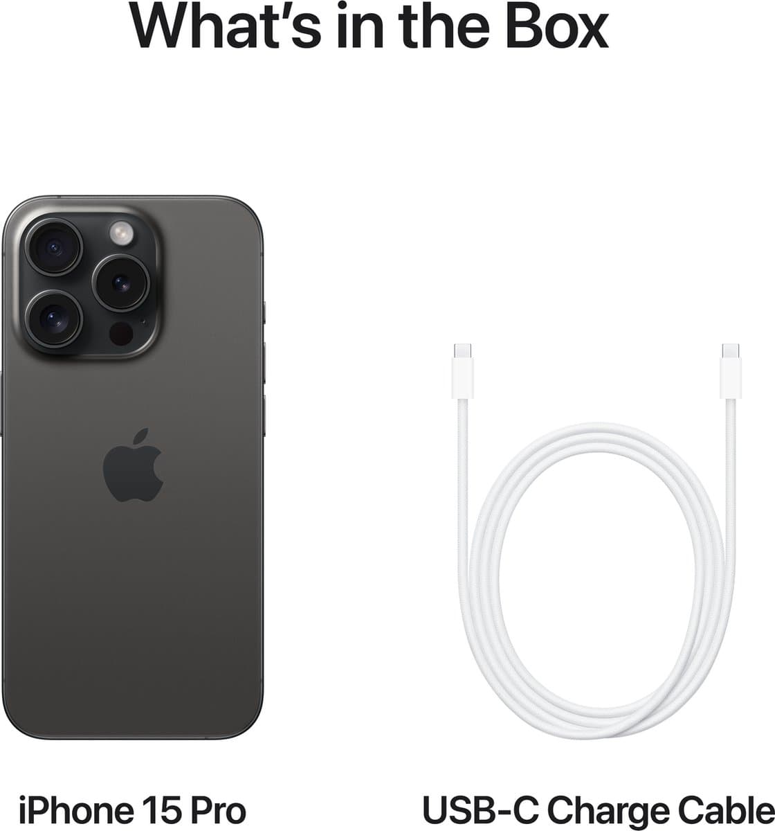 Apple iPhone 15 Pro - 128GB - Zwart Titanium thumbnail 4
