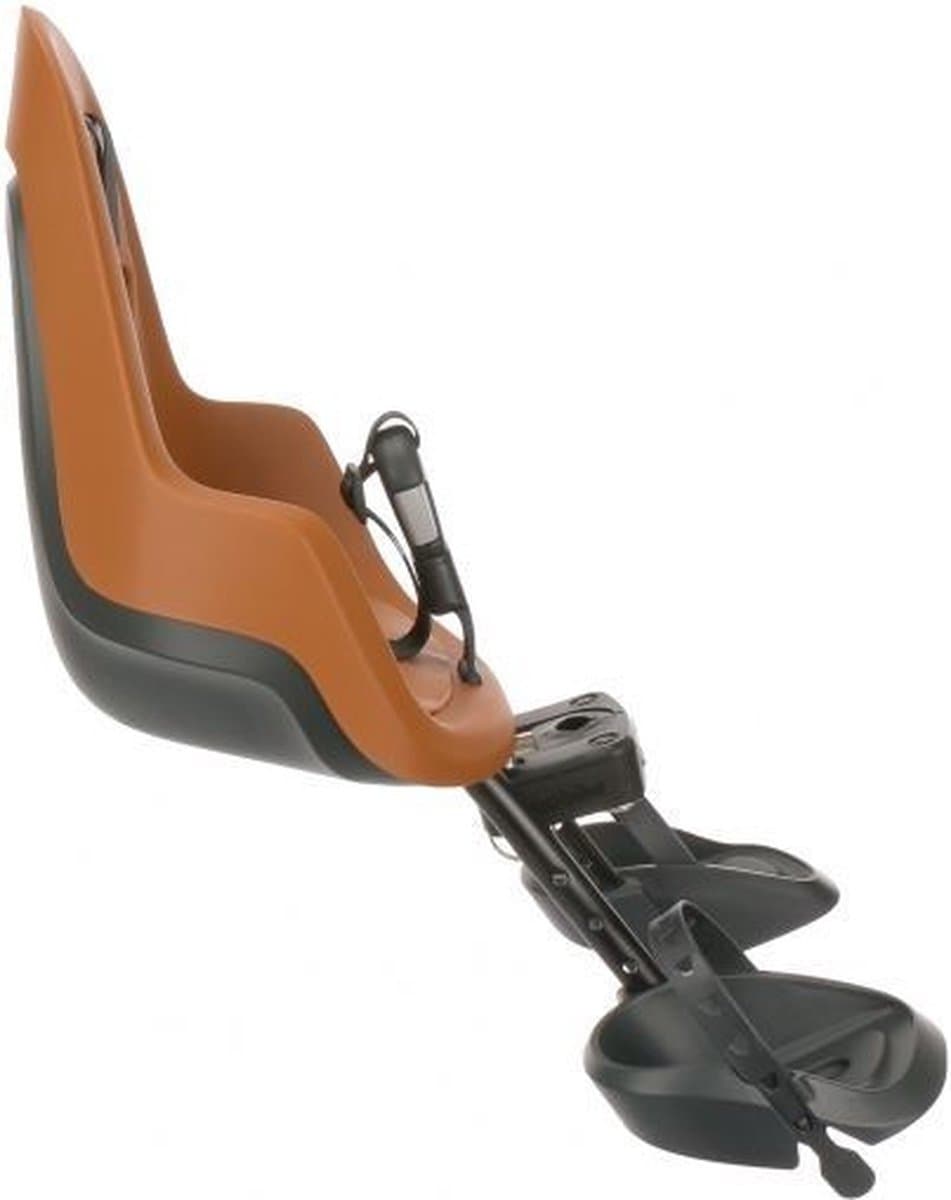 Bobike One Mini voorzitje - Chocolate Brown - fietsstoeltje - kinderzitje - voorzitje - fietszitje - voor fiets of e-bike thumbnail 2