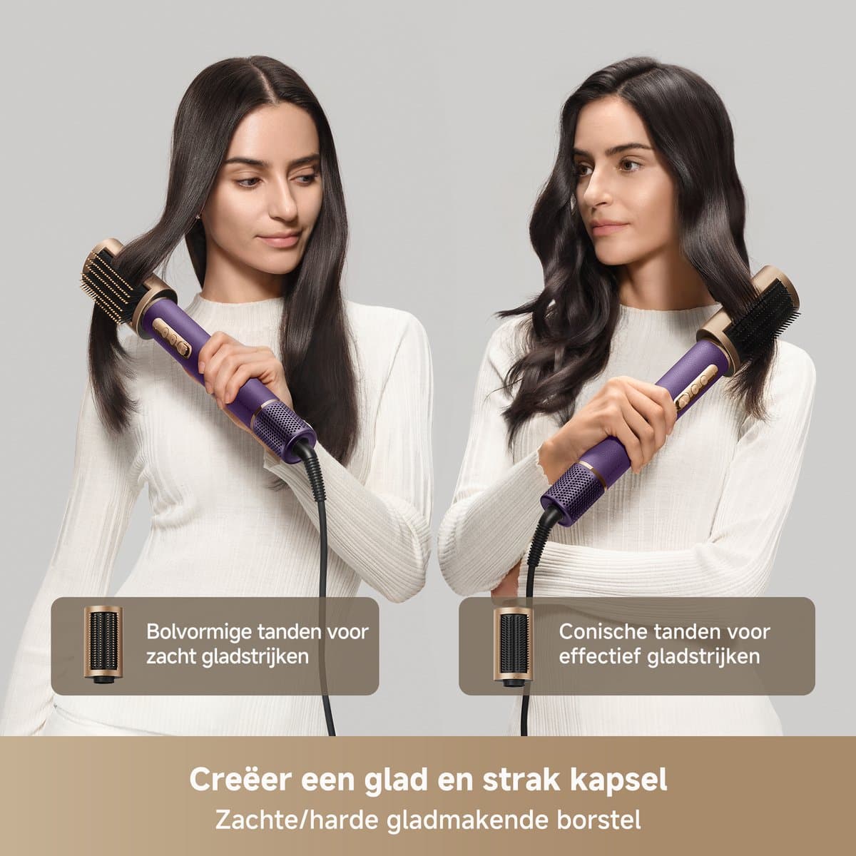 Dreame AirStyle Pro - 7-in-1 Professionele Föhn- en Stylingset - 7 Opzetstukken - NTC Temperatuurregelaar - Snel, Stil en Efficiënt - Paars - 2026 version thumbnail 8