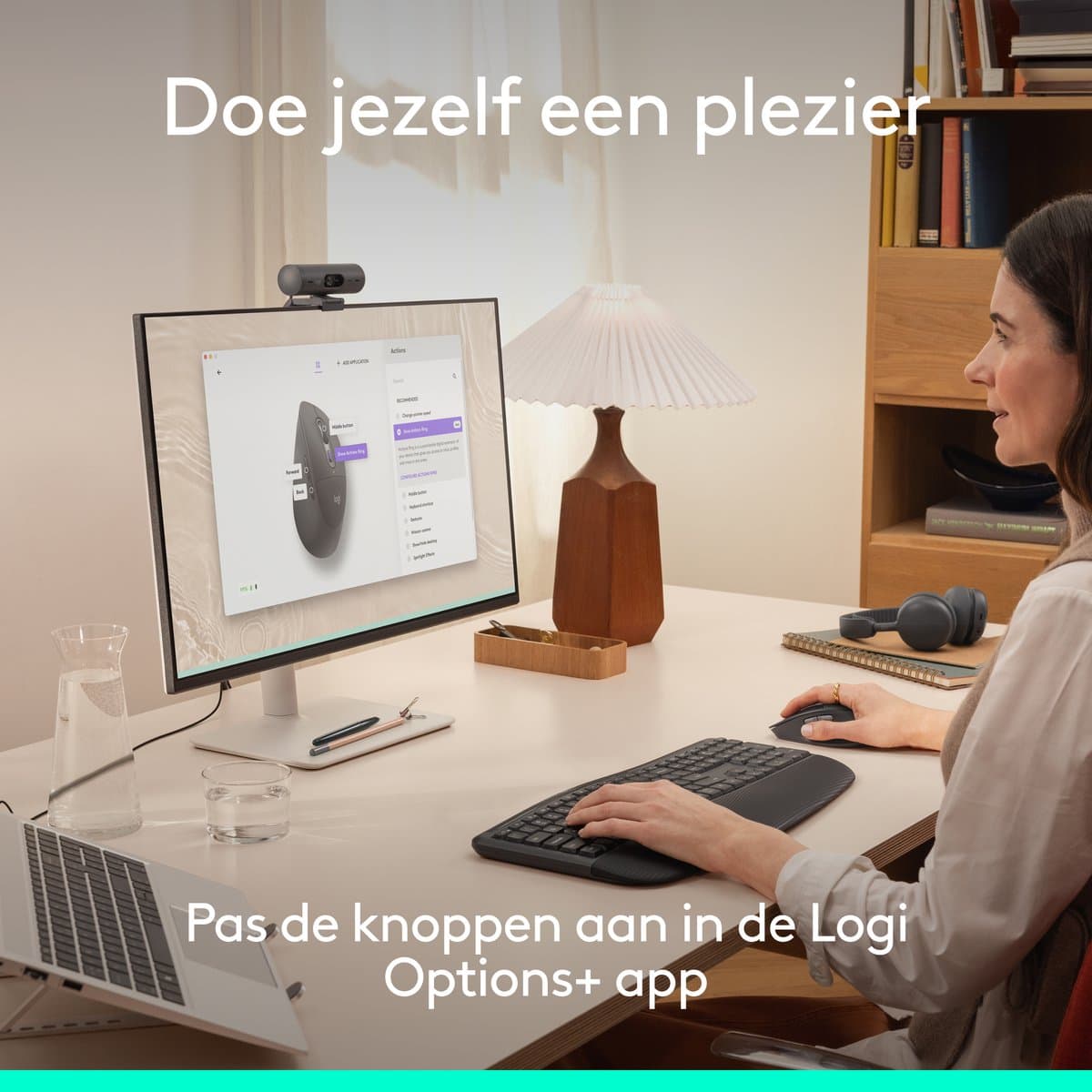 Logitech Signature Comfort Plus M850L - Draadloze Bluetooth Muis - Ergonomisch - Zwart thumbnail 6