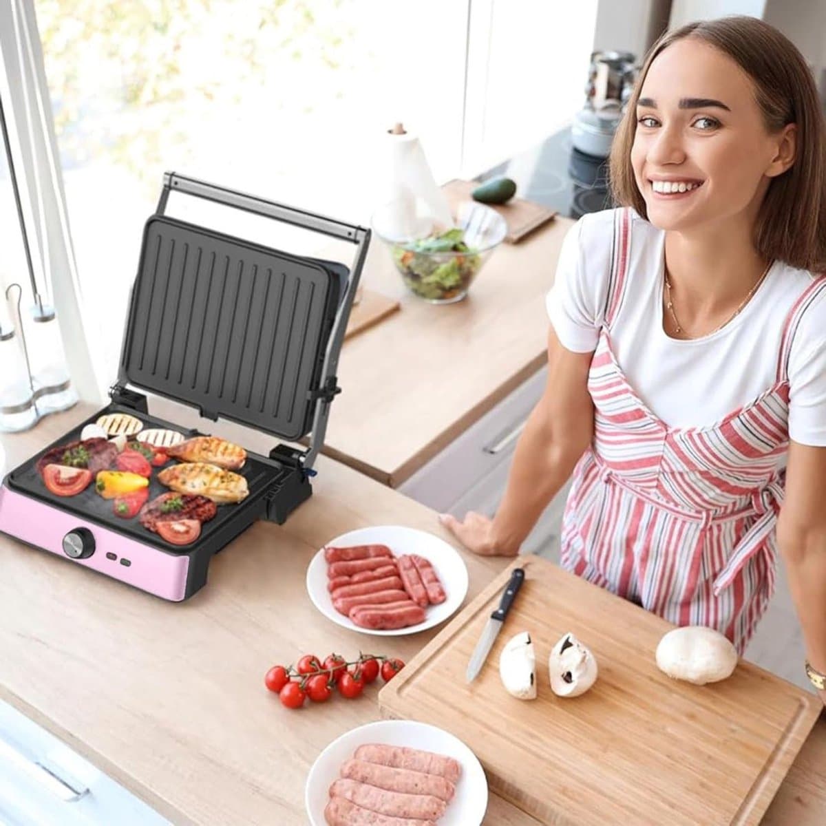 MRKK® Tosti Apparaat - Panini Grill - Contactgrill thumbnail 2