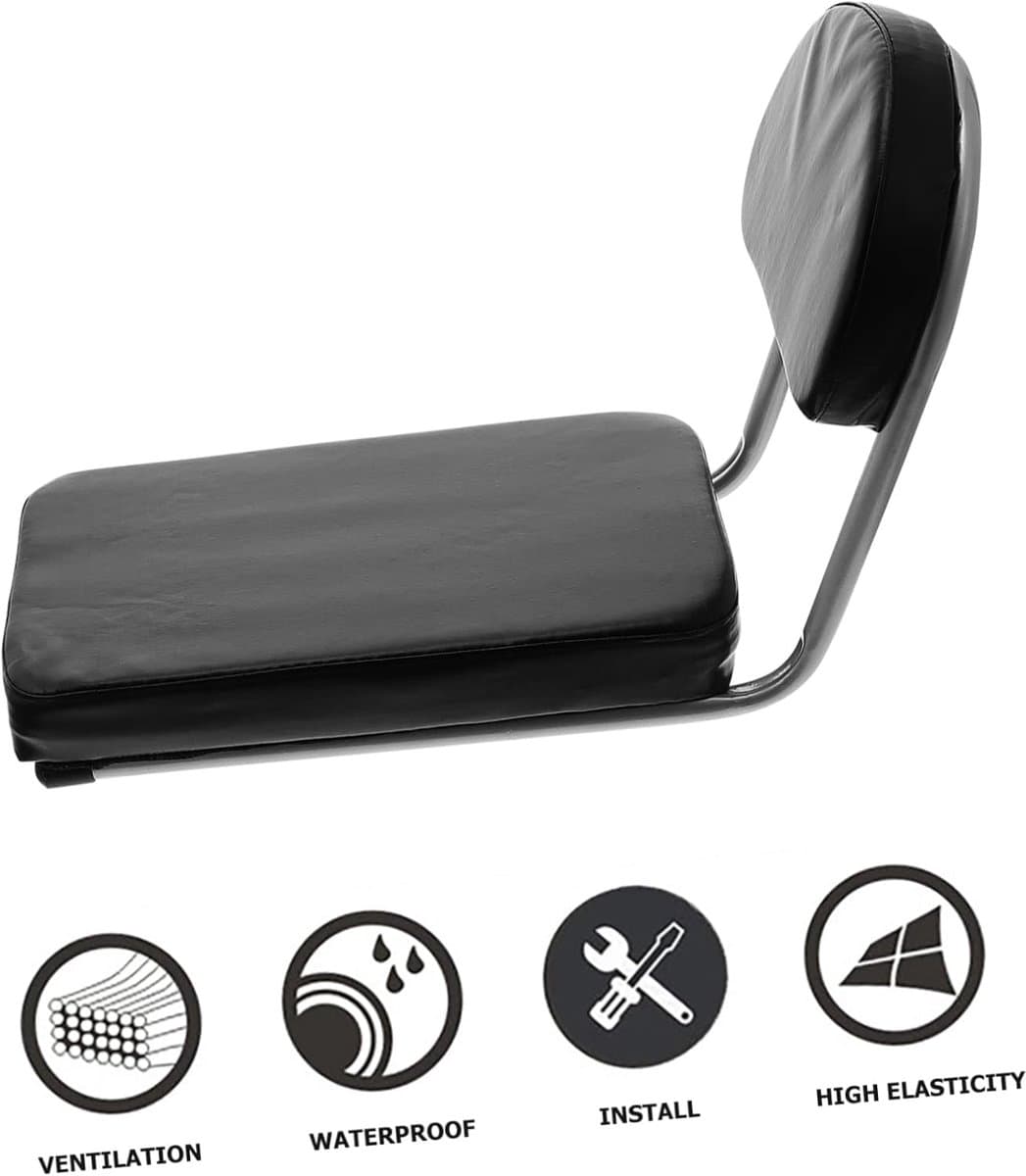 Daity Fietszitkussen voor achterop – Achterzitje – Rugleuningkussen – Universele pasvorm – Zwart – 30 x 19 x 6 cm thumbnail 8