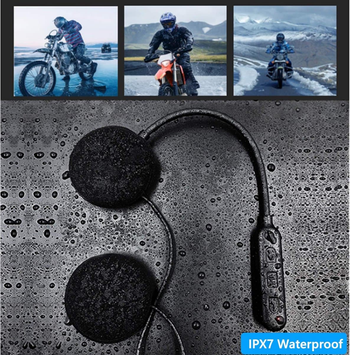 Bluetooth Headset voor Motorhelm met Handsfree Bellen en Muziek thumbnail 2