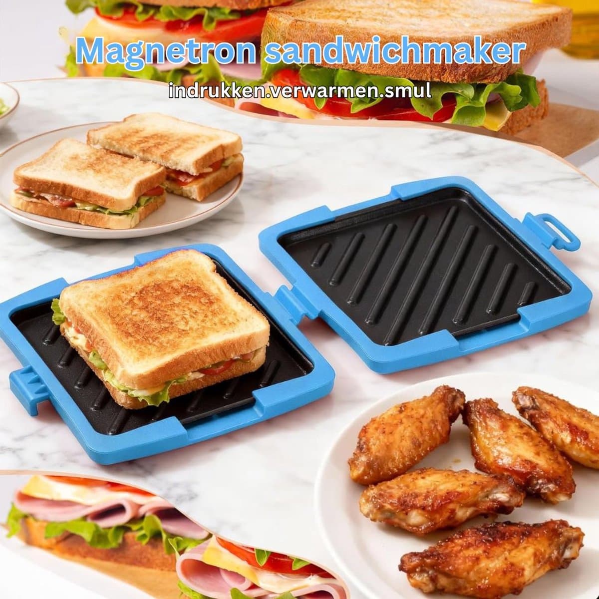 MRKK® Tosti Apparaat – Panini Grill – Contactgrill thumbnail 4