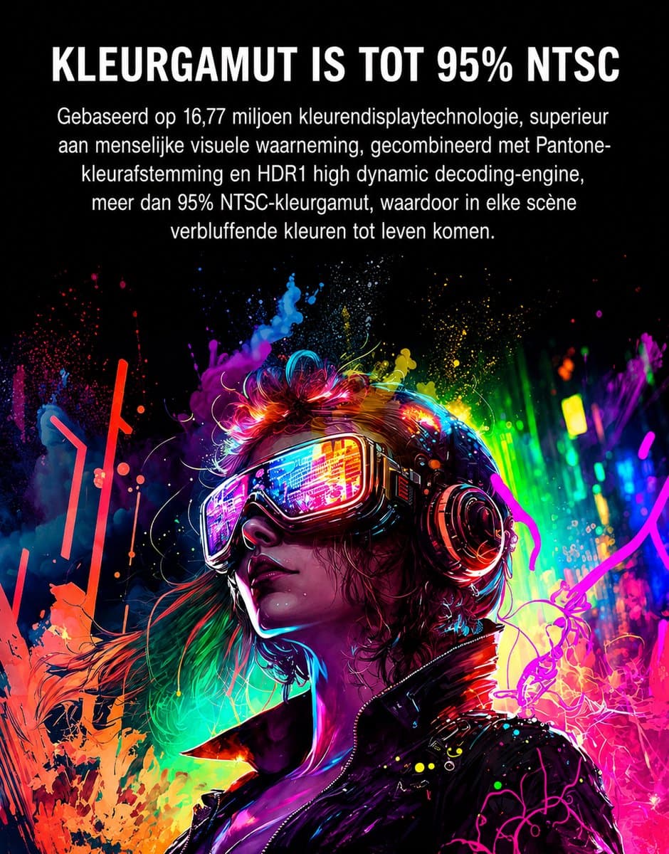 Lumistar® A8 Google TV Beamer - Officiële Google TV licentie - Ingebouwde Chromecast - Full-HD Beamer - Thuisbioscoop met 1500 ANSI - HDR + Dolby DTS Audio - WiFi & Bluetooth - Mini Beamer - Projector thumbnail 7
