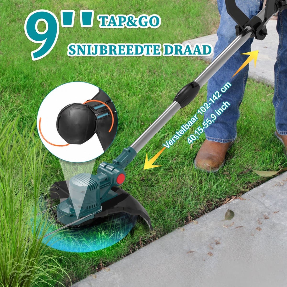 750W 4-in-1 accu-grastrimmer HY-08 thumbnail 6