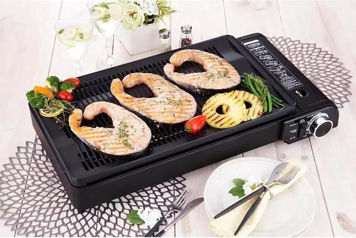 Borvat® Draagbare Camping Barbecue - Gas Barbecue - Multifunctionele Grill - Camping Kooktoestel - Outdoor BBQ thumbnail 5