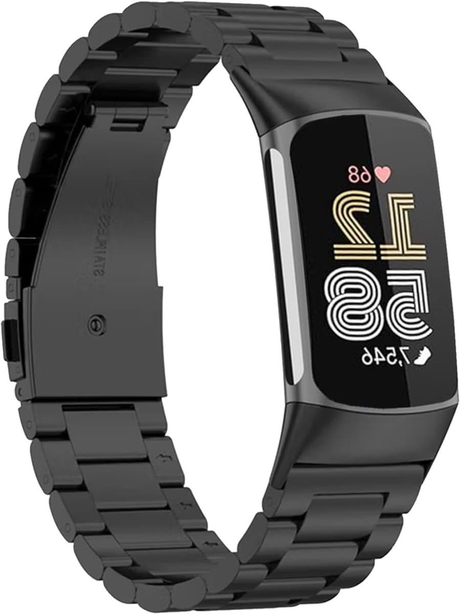 Stainless Steel Horlogeband 18MM voor Fitbit Charge 6/5, Verstelbare Metalen Vervangband met Snelle Bevestiging voor Fitness Tracker en Stijlvolle Look thumbnail 7