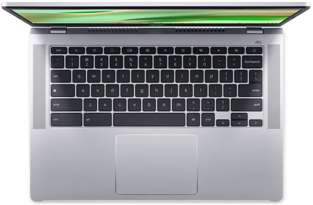Acer Chromebook CB314-4HT-C58X Intel® N N100 Laptop 35,6 cm (14") Touchscreen Full HD 4 GB LPDDR5-SDRAM 64 GB eMMC Wi-Fi 6E (802.11ax) ChromeOS Zilver thumbnail 2