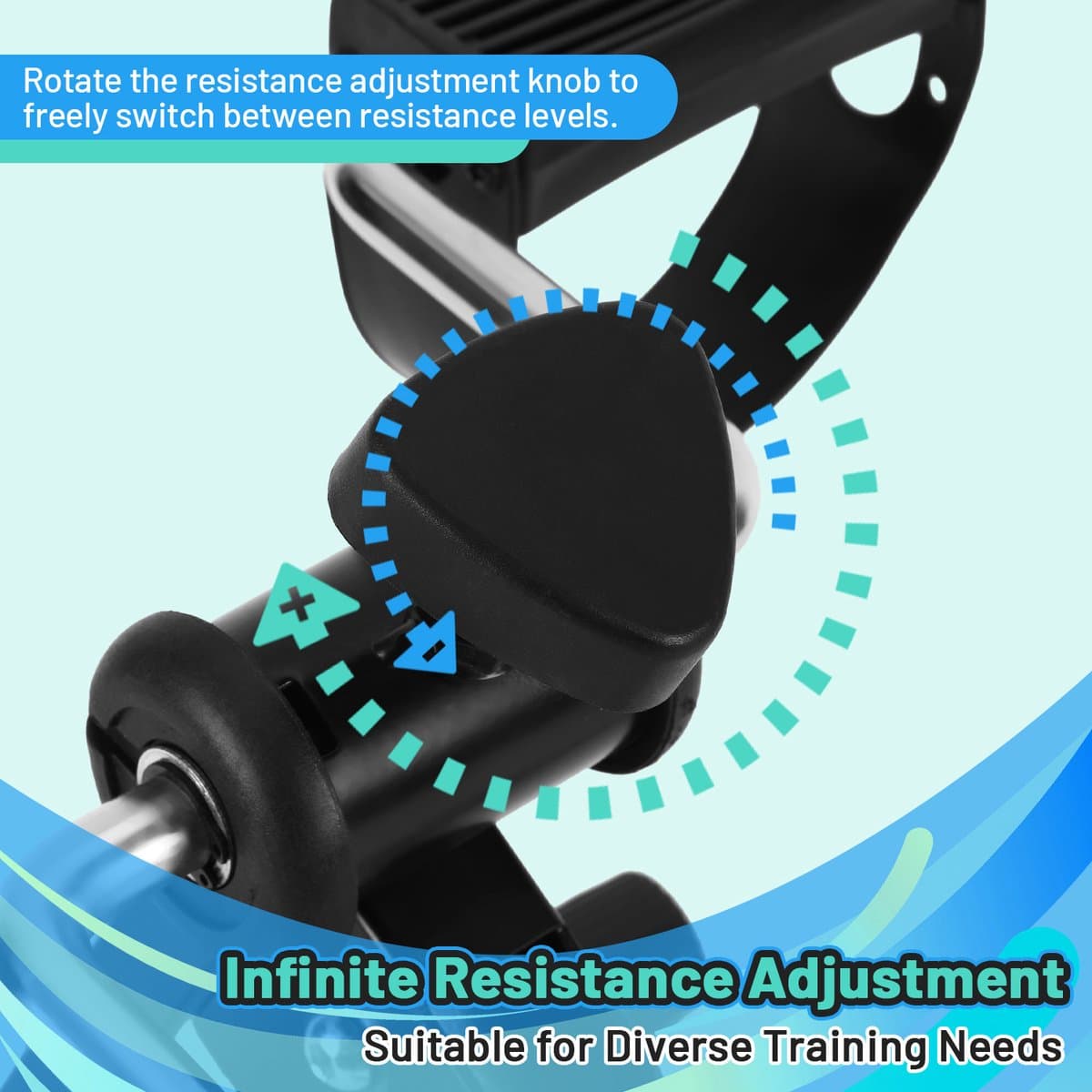 Mini Hometrainer - Bureaufiets - Met LCD display - Verstelbare Weerstand - Fietstrainer - Beentrainer - Bewegingstrainer - Mini Bike Voor Ouderen - Fit - Handtrainer thumbnail 5