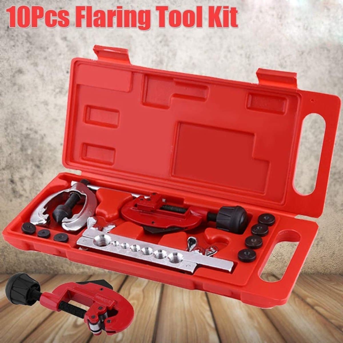 Dailygoods- Pijpaffakkelset Hoogwaardig Staal - Multifunctioneel Gereedschap - Felsgereedschap - Buizensnijder - Opbergkoffer - Stevigheid en Duurzaamheid - Fakkelset thumbnail 2