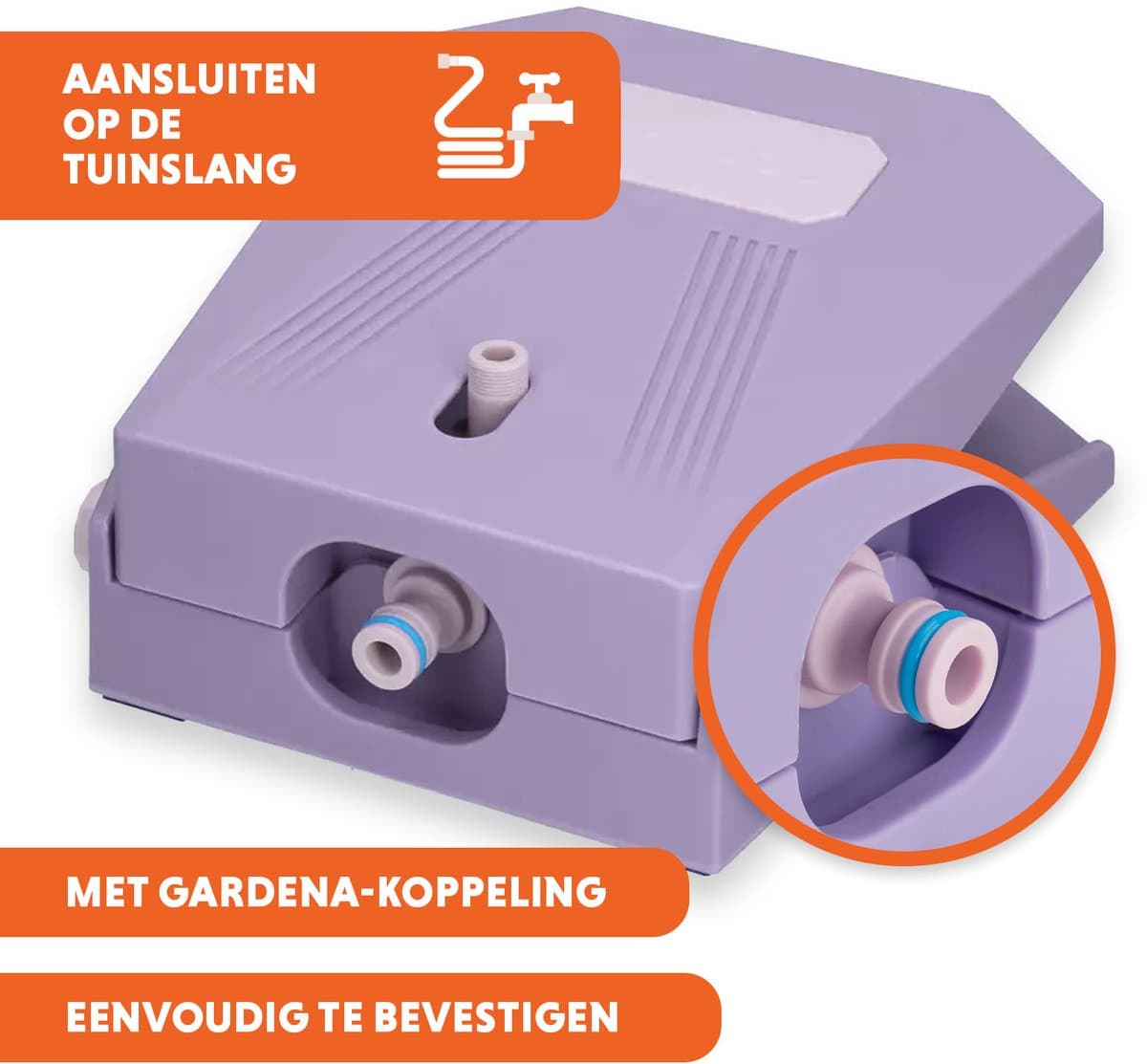 CoolPets Waterfontein Hond Tuinslang - Drinkfontein hond – Waterspeelgoed Hond - Verkoeling voor Honden - Splash Water Fountain - Lila thumbnail 7