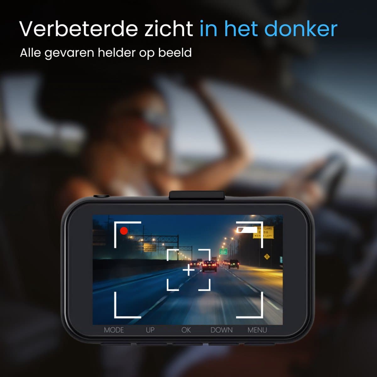 Clerby C1 Pro - Dual Dashcam 4K & 1080p - WiFi - GPS - Nachtzicht - Loop Opname - Inclusief App thumbnail 5