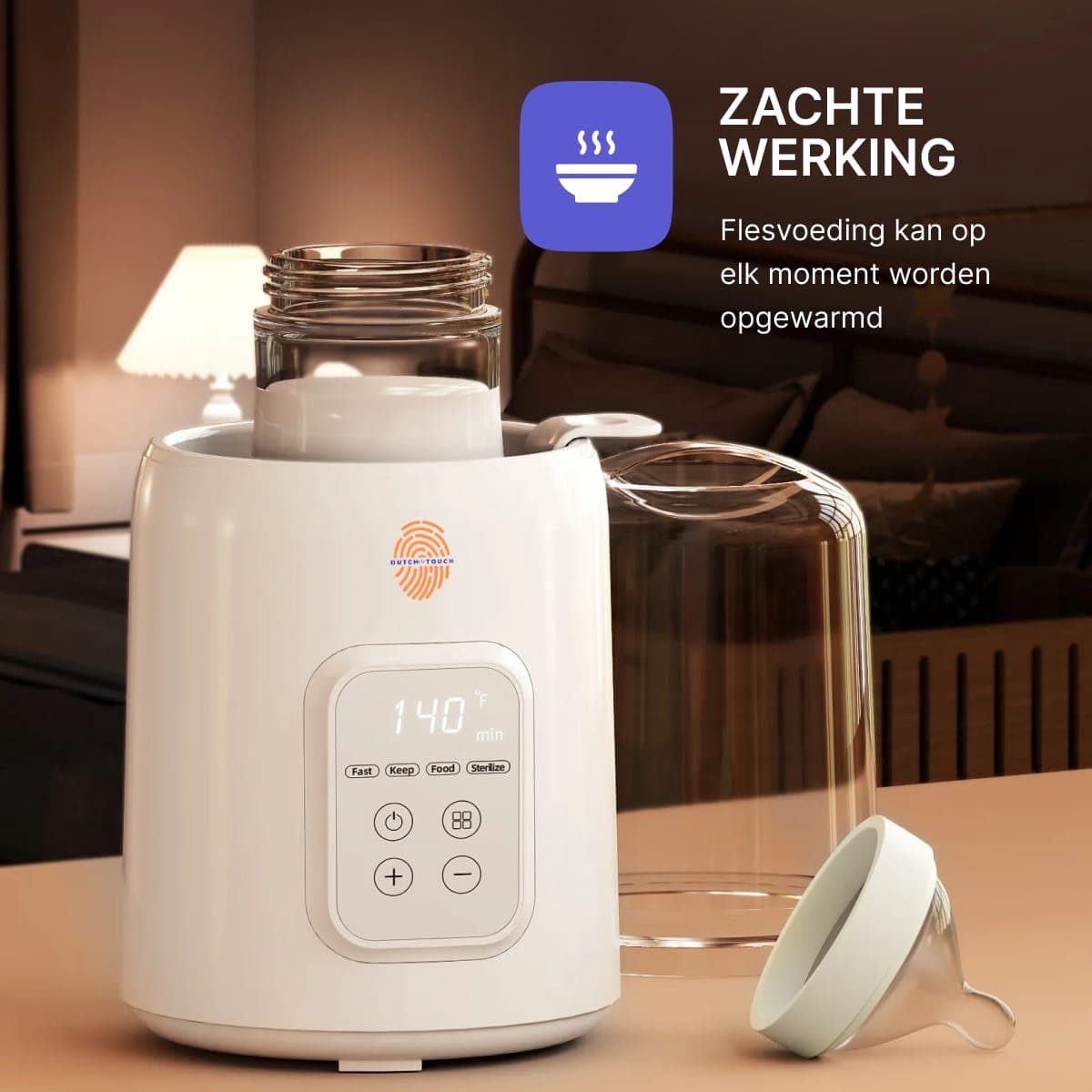NL Touch Milk Buddy - 8 in 1 Flessenwarmer met sterilisator thumbnail 7