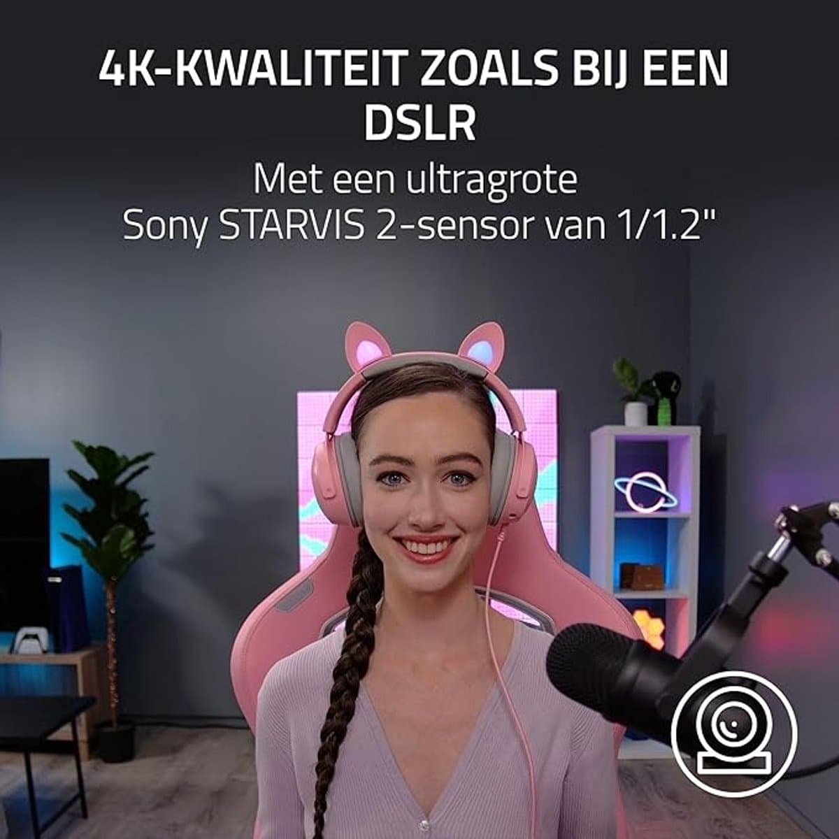 Razer Kiyo Pro Ultra - 4K-webcam voor streamen in ultra HD thumbnail 4