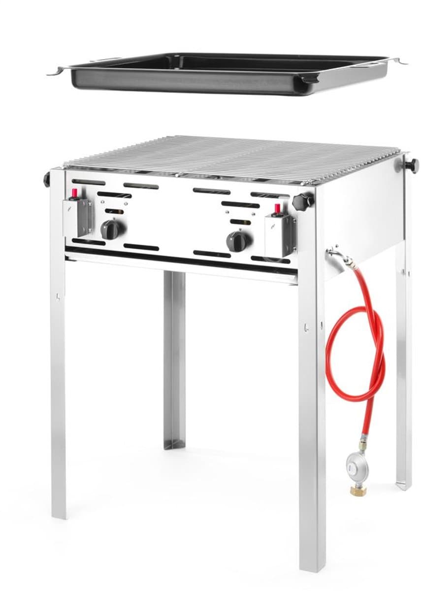HENDI Grill-Master Maxi – Krachtige barbecue – 11,6kW – 650x540x840 mm – Inclusief gasslang en drukregelaar thumbnail 6