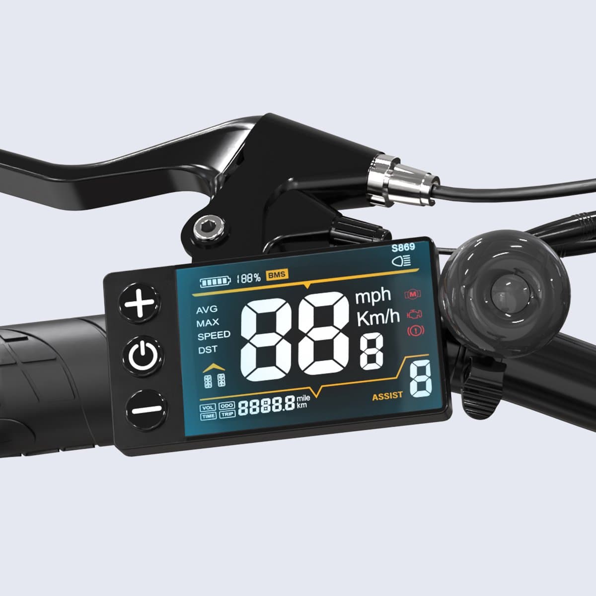 EVERCROSS EK15 Elektrische fiets - Ebike - 26" - 36V 10.4AH - tot 35-90 km - 7 versnellingen - grijs thumbnail 3