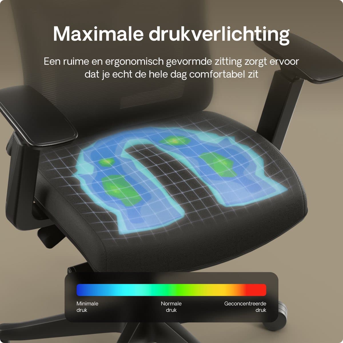 Desktronic SitPro Ergonomische Bureaustoel - Bureaustoelen voor volwassenen - Bureau stoel voor kantoor, gaming - 5D lendensteunsysteem - Armleuningen 4D - Rugleuning 90° tot 135° - heeft BIFMA en .IGR ergonomiecertificering - Zwart thumbnail 4