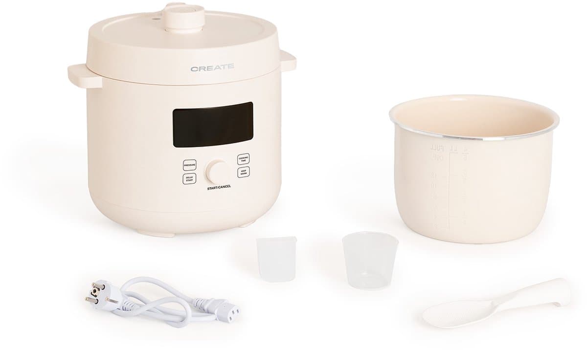 CREATE - 6L Programmeerbare multifunctionele elektrische snelkookpan Gebroken wit - PRESSURE COOKER STUDIO thumbnail 7