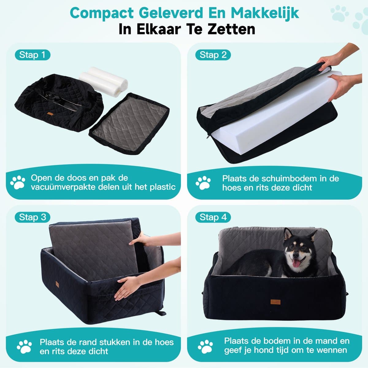 Filo Wasbare Autostoel Hond Groot met Gordel - Honden Autostoel Achterbank & Kofferbak - Hondenmand Auto - Automand Honden - Hondenstoel thumbnail 6