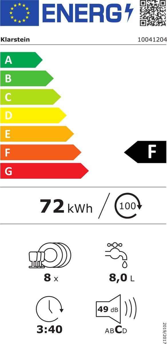 Klarstein Vaatwasser mini- voor 8 couverts, stille kleine vaatwasser met 6 wasprogramma's, kleine tafelmodel vaatwasser voor thuis, kantoor, camping, mini-vaatwasser met wateraansluiting - Vaatwasmachine - 8 Maatgedekken 49 dB 45 cm 1620W thumbnail 2