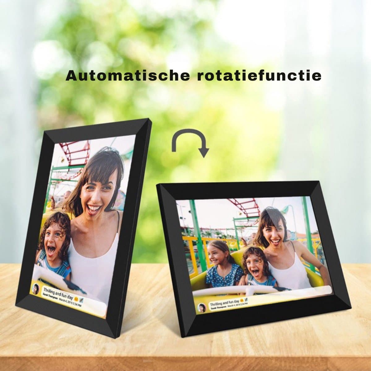 Livista Digitale Fotolijst – 32GB Geheugen – 10.1 inch – Frameo App –HD+ IPS Touchscreen – WiFi Fotokader – Zwart thumbnail 3