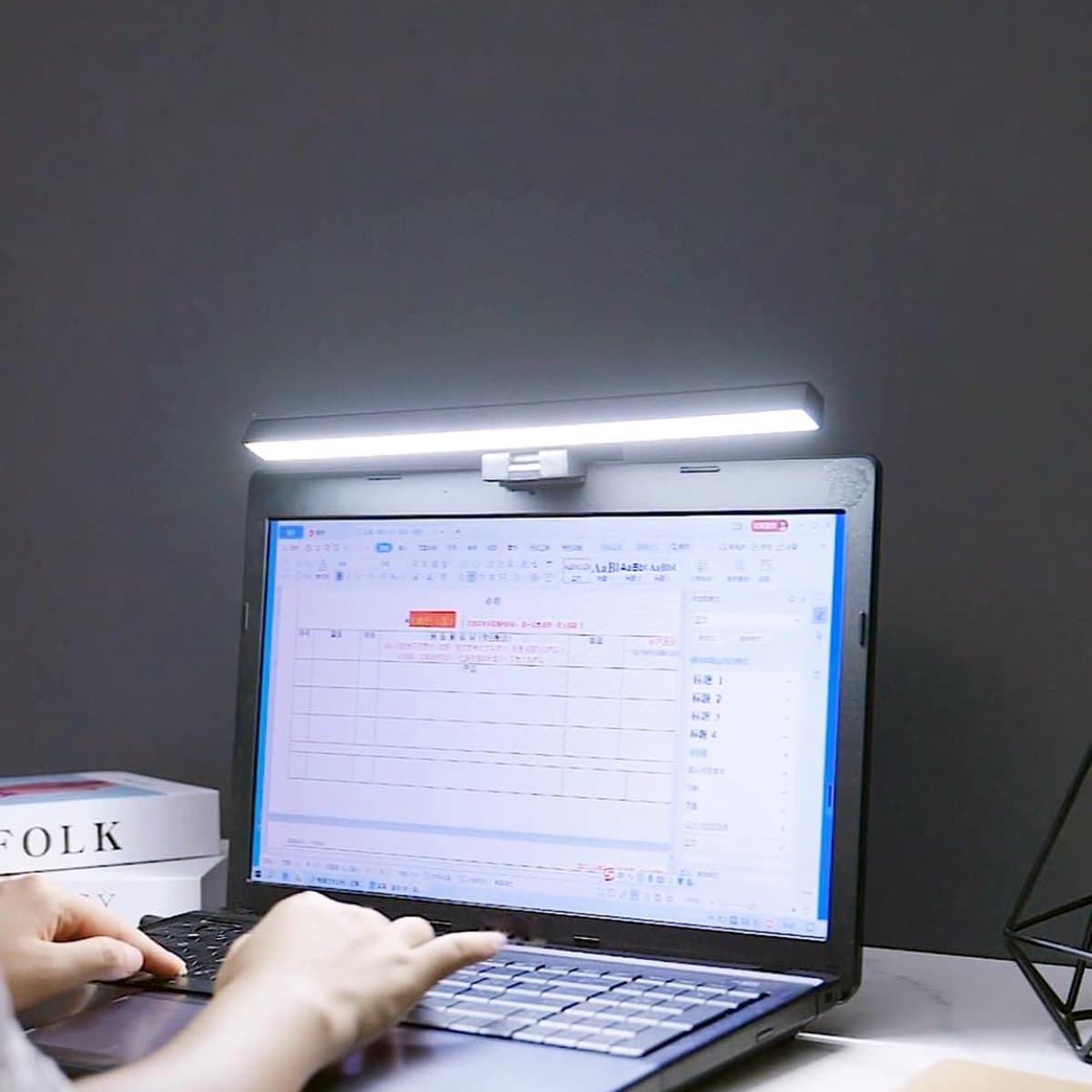 Monitor lamp - Monitor Lamp LED - Bureaulamp met klem - 3 Dimbaar - Klemlamp met Instelbare Kleur - Leeslamp - Klemlamp - Zwart thumbnail 2