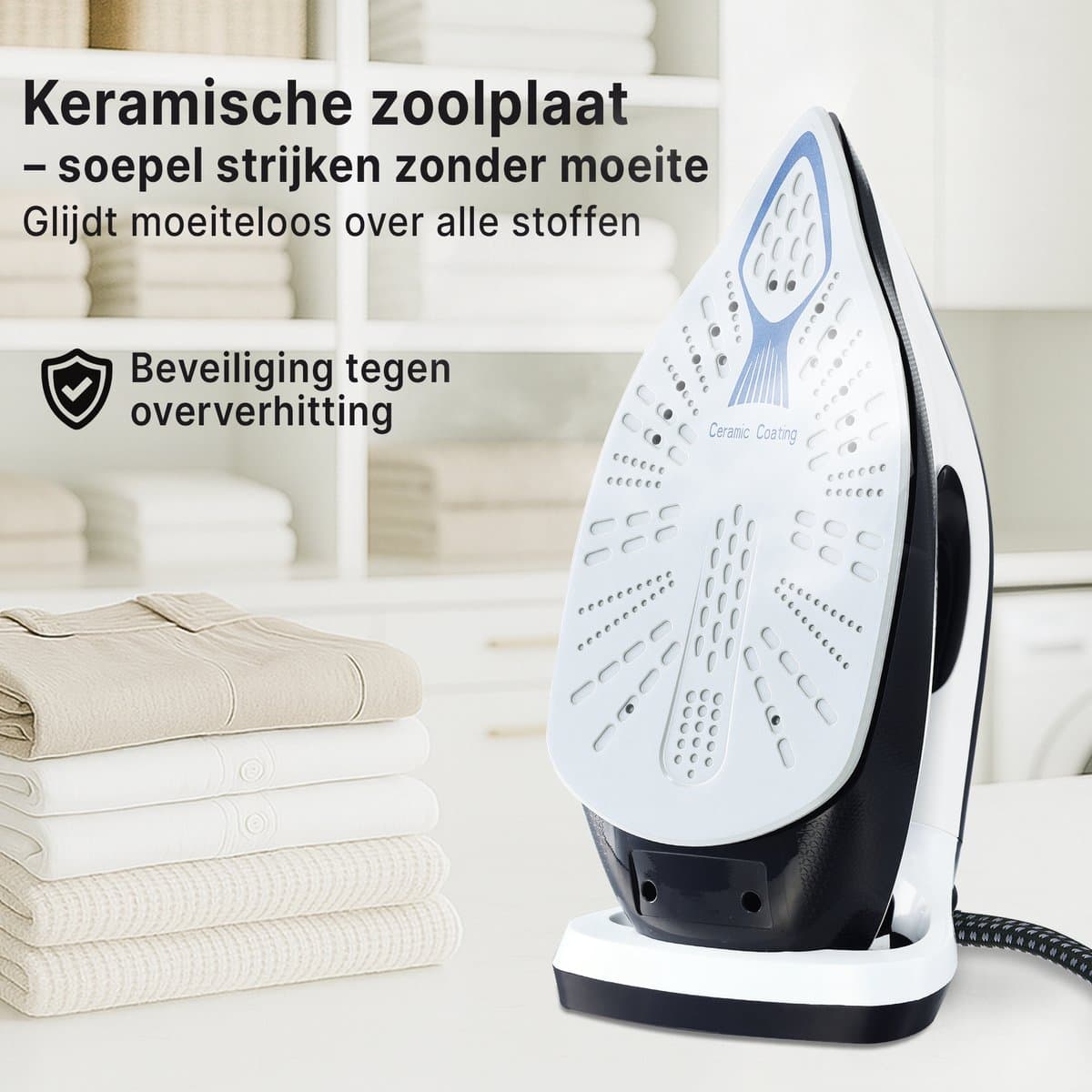Carewat Stoomstrijkijzer met Stoomgenerator 2200W, 1.5L tank thumbnail 6