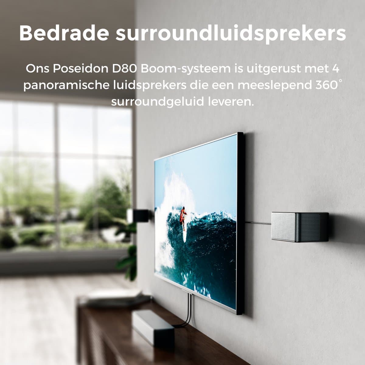 ULTIMEA Poseidon D80 Boom Dolby Atmos Soundbar 7.1 met 6.5" Draadloze Subwoofer, 500W Surround Sound voor TV - Zwart thumbnail 7