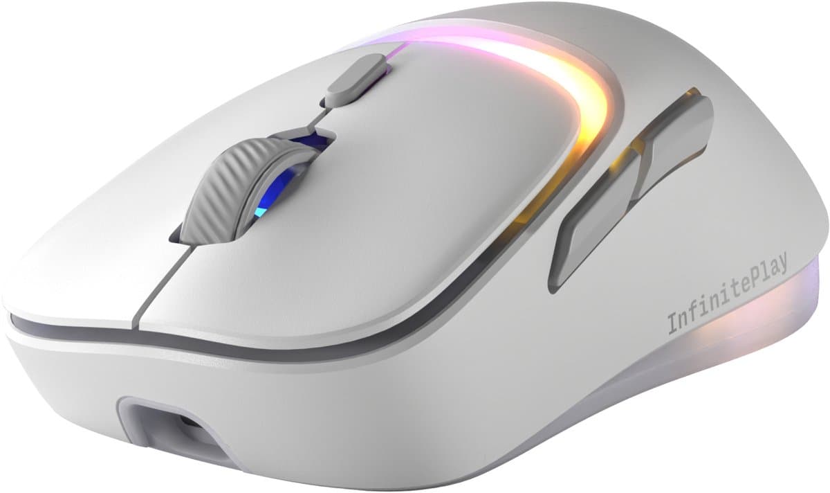 Glorious Gaming - draadloze gamingmuis Model D3 - Uitwisselbaar InfinitePlay-batterijsysteem, 8k polling, 130M click optische schakelaars, licht gewicht van 69 g, 30K DPI optische sensor, RGB - Wit thumbnail 7