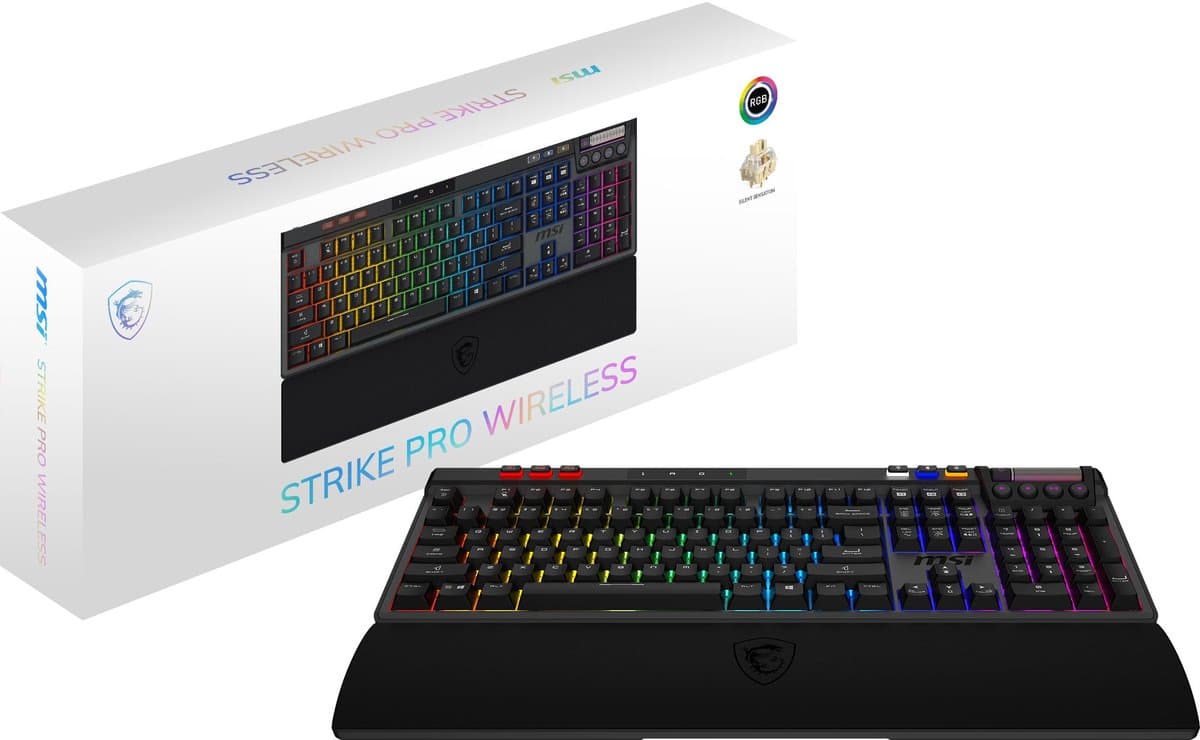 MSI STRIKE PRO WIRELESS - Silent Gaming Keyboard 1500h thumbnail 5