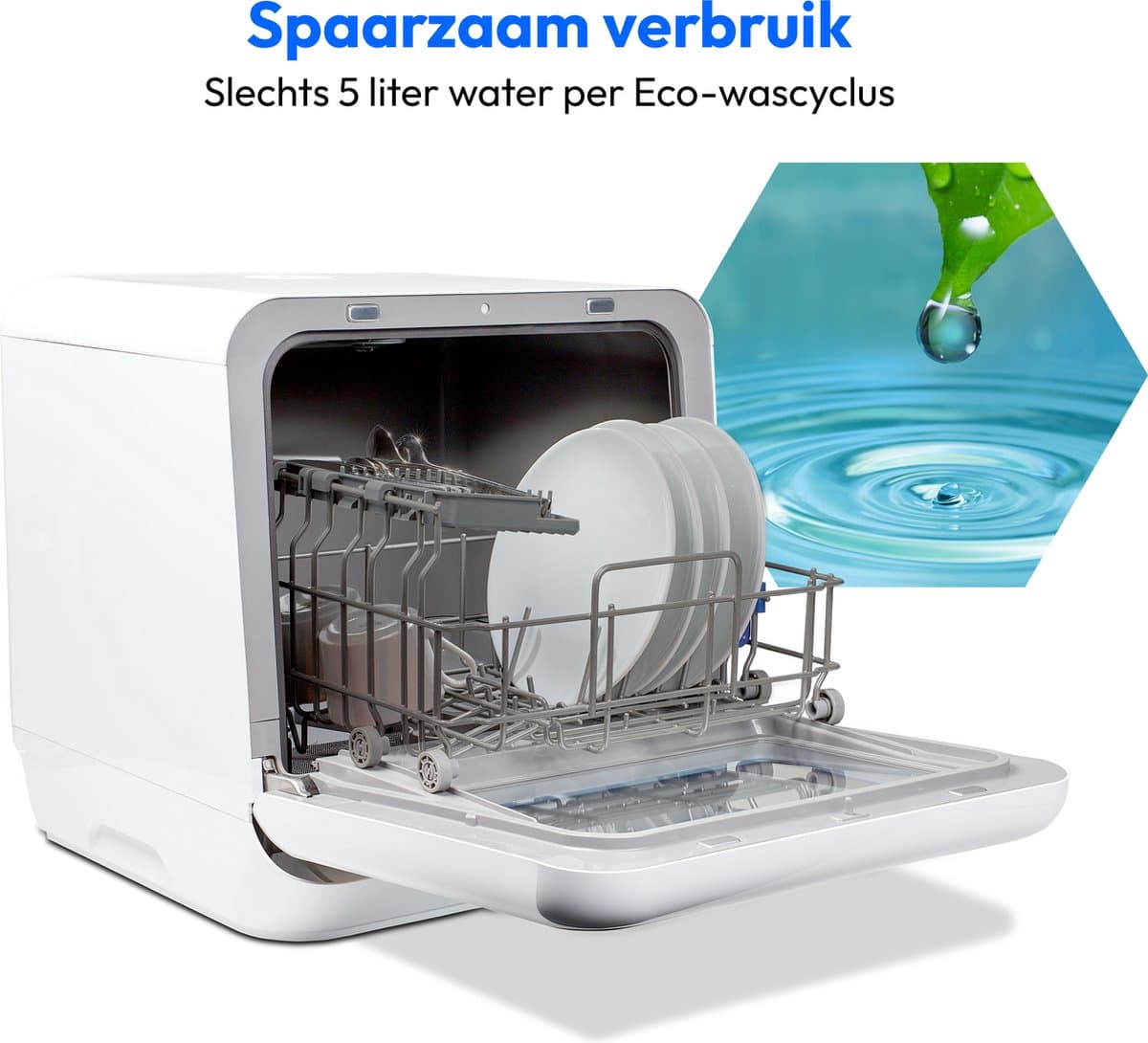 MEDION Mini vaatwasser DWT20 (tafelvaatwasser, 2 couverts, werkt met/zonder wateraansluiting, 6 programma’s, babyflessen, starttijdkeuze, vrijstaand), brons thumbnail 8