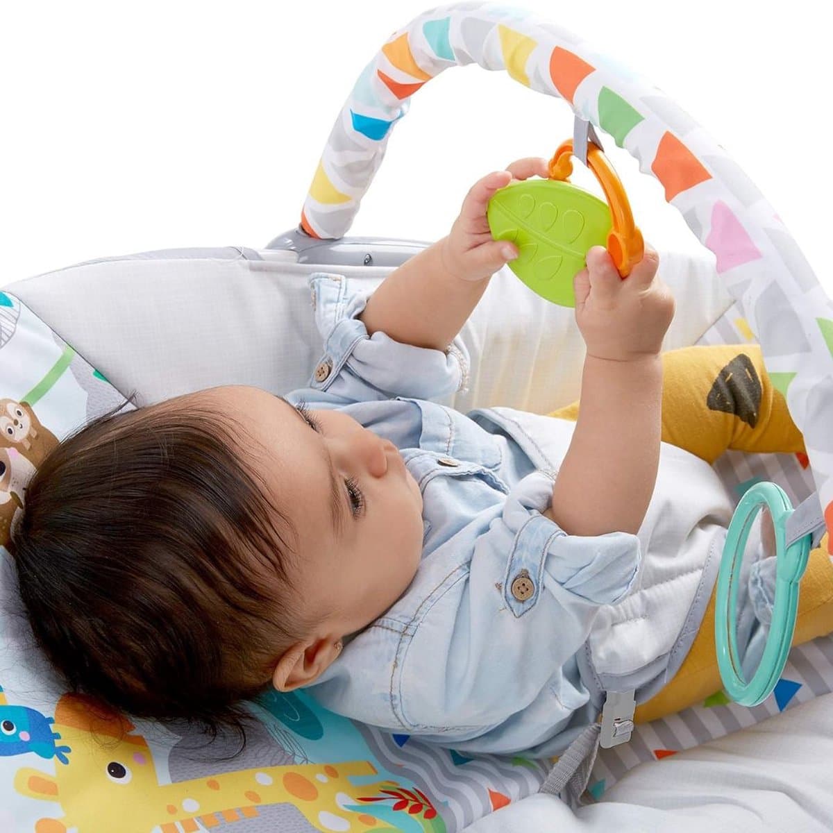 ApexArte® Elektrische Schommelstoel Baby - Baby Swing - Wipstoel Baby's met Speelboog - Grijs thumbnail 3
