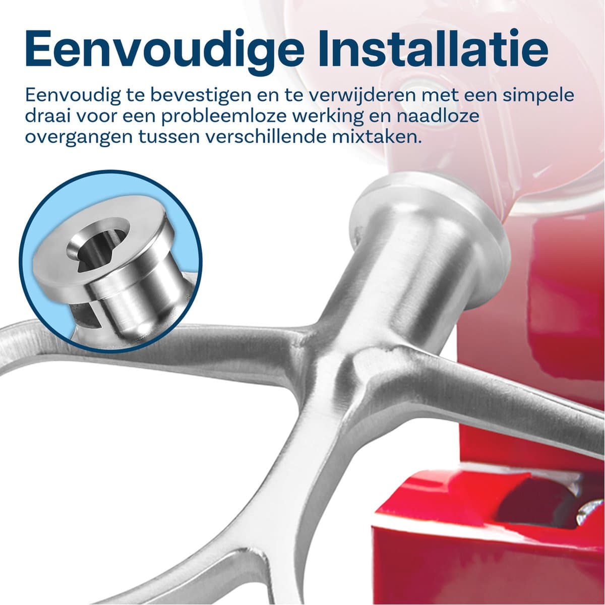 Roestvrijstalen Platte Mixer K45B voor KitchenAid 4,5-5 Quart Tilt-Head Stand Mixers Artisan & Classic Series van MMOBIEL – Opzetstuk Keuken – Platte Deegklopper Accessories – Vaatwasmachinebestendig thumbnail 5