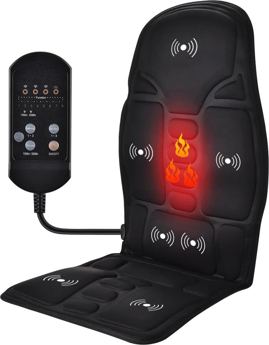 Stoelmassage Apparaat - Rugmassage Apparaat - Rugmassage Stoel - Infrarood Verwarming - Massage - Pijnbestrijding
