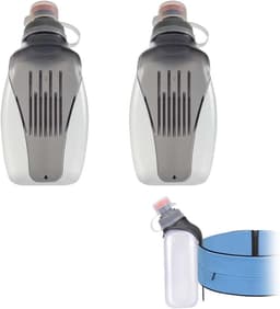 Productfoto van 2x Kleine Sport Drinkfles Lekvrij 250ml - Draagbaar & Clip voor Hardlopen en Outdoor