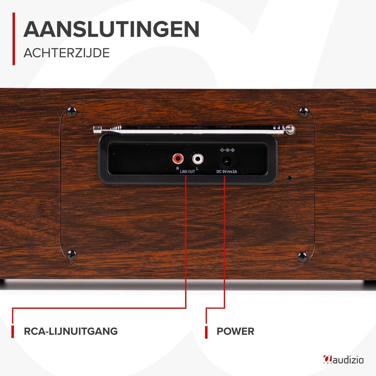 Internetradio - Audizio Avola alles-in-één radio met Bluetooth - DAB+/FM - CD speler - Wit thumbnail 8