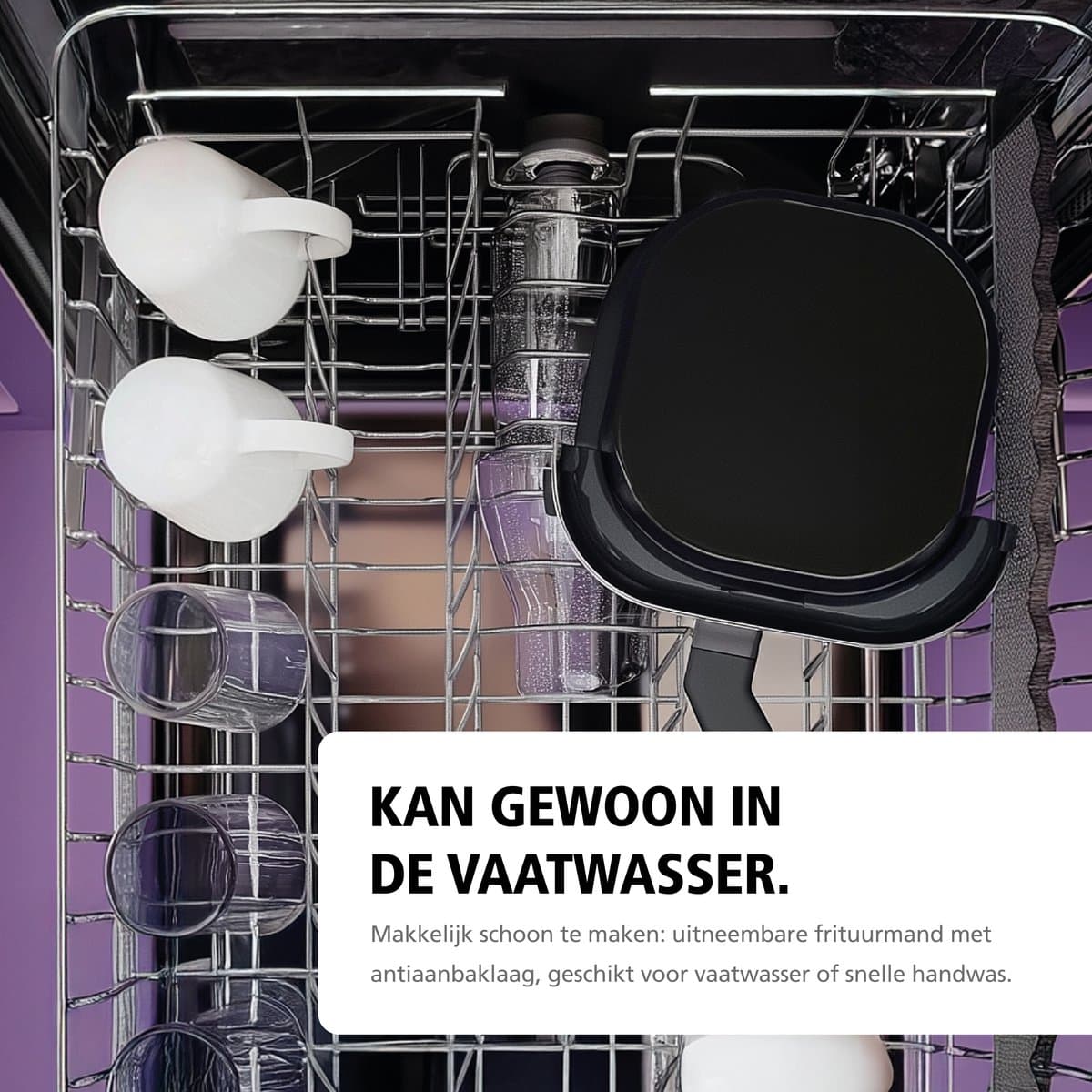 Brabantia Airfryer XXL - 5.7 liter - Digitaal Touchscreen - 10 Kookprogramma's - Tot 5 Personen - PFAS-Vrij - 80ºC tot 200ºC - 1700 Watt - BBEK1136 thumbnail 5