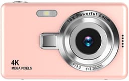 Productfoto van Ynkkvre 96MP compactcamera met 16x zoom - roze