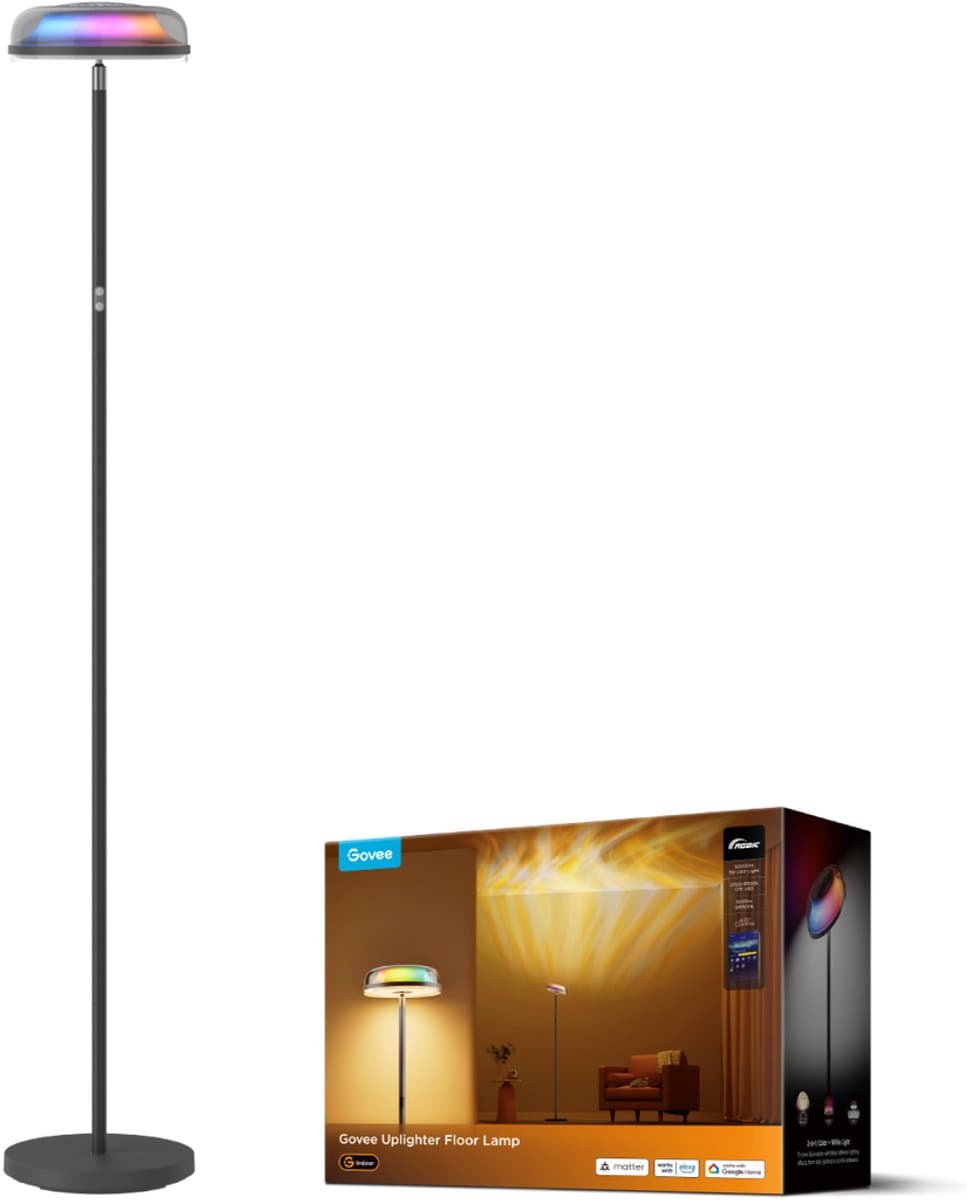Govee slimme vloerlamp 170 cm Matter RGBICWW - ripple wall wash verlichting - drie lichtzones - projectieverlichting thumbnail 3