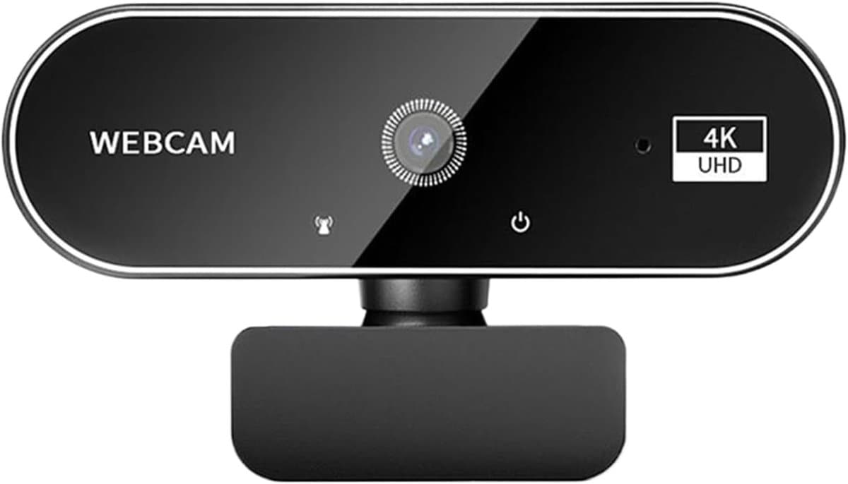 4K Webcam - Webcam Streamen - Zakelijk Vergaderen - Draadloze Monitor Gebruik - 2 Miljoen Pixels