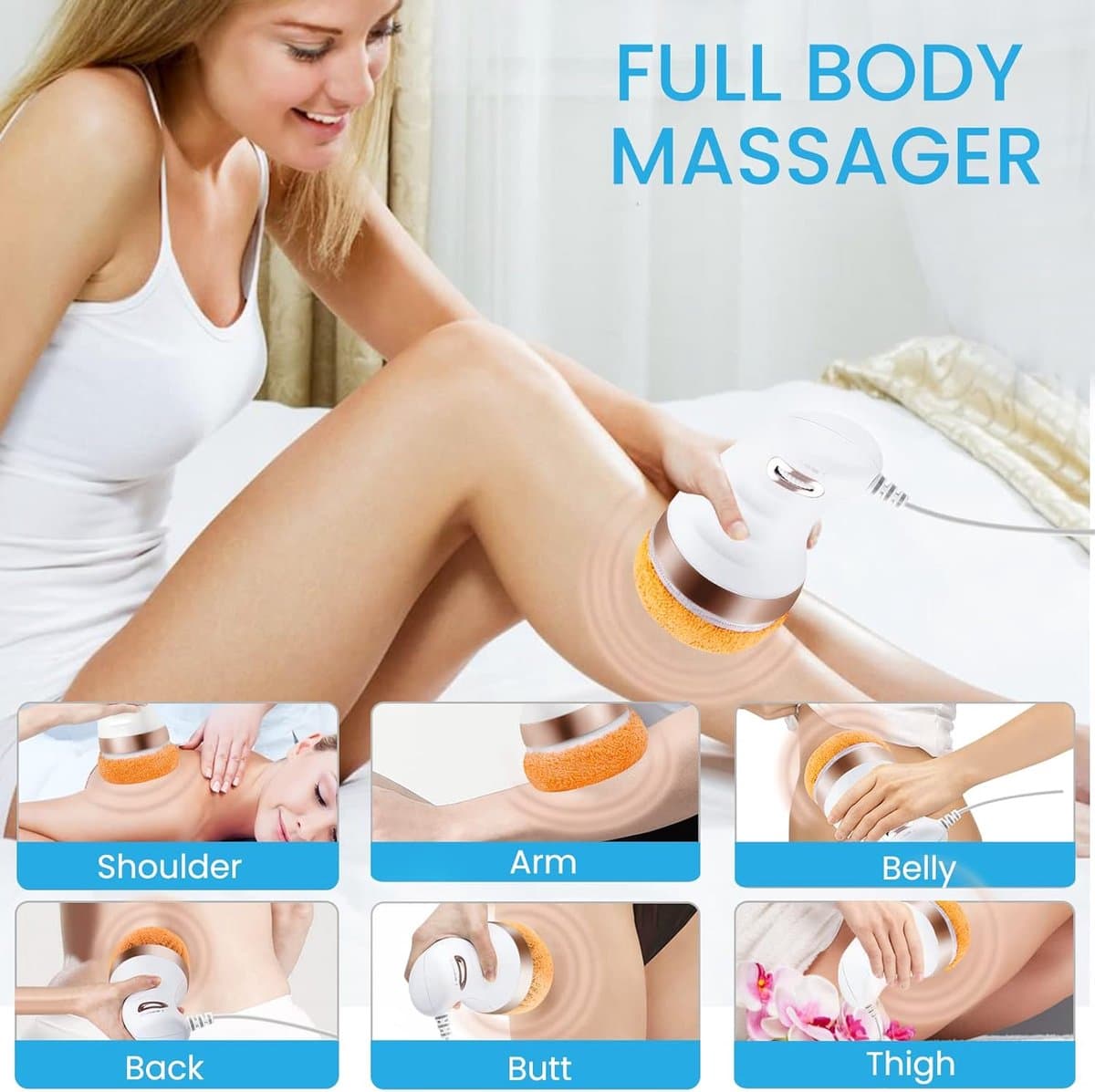 Cellulite Massage Apparaat - Elektrische Body Massager - Afslank Massageapparaat - Handheld Massage Tool - Lichaamsmassage voor Buik Billen Benen Armen - Huidverzorging thumbnail 5