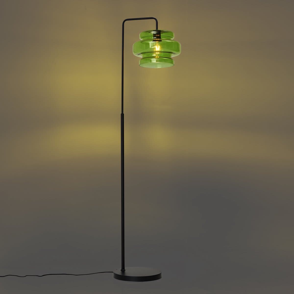 QAZQA denise - Retro Vloerlamp | Staande Lamp - 1 lichts - H 153 cm - Groen - Woonkamer | Slaapkamer | Keuken thumbnail 5