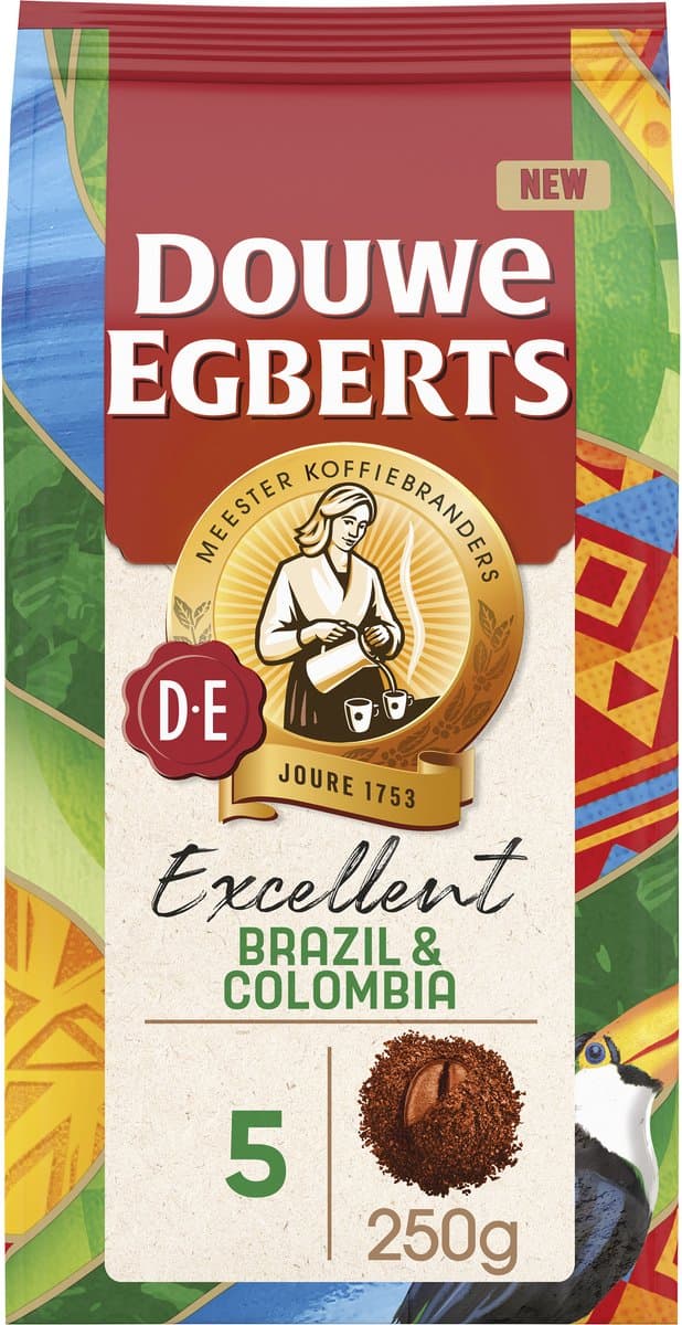 Douwe Egberts Excellent Brazil & Colombia Filterkoffie - 4 x 250 gram thumbnail 6