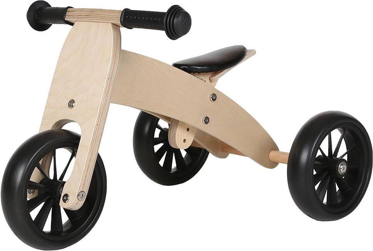 Bandits & Angels Smart Bike Loopfiets Hout 4-in-1 vanaf 1 jaar - Voor Jongens en Meisjes - Houten Loop Fiets - Omkeerbaar in Driewieler en Tweewieler - Verstelbaar Zadel