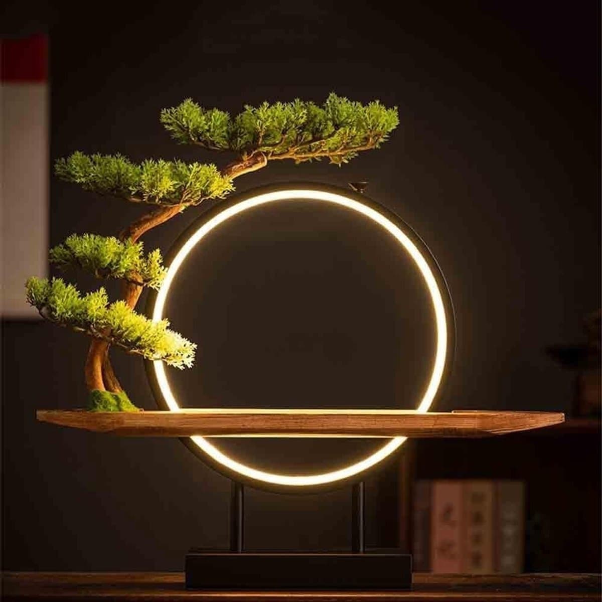 Decoratie Boeddha - Feng Shui - Huis Verfraaien - Keramiek met Lichtring - 9x9x11 cm - Wit thumbnail 3